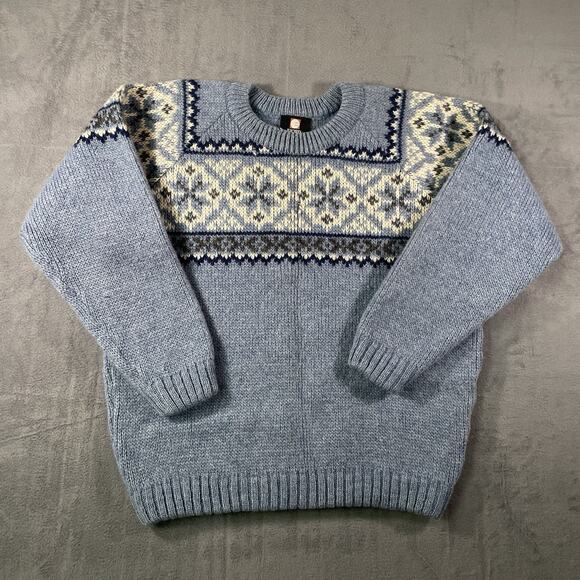 Fjord Fashion Other - Fjord Fashion Norwegian Fair Isle Wool Sweater Blue Men’s Size 52